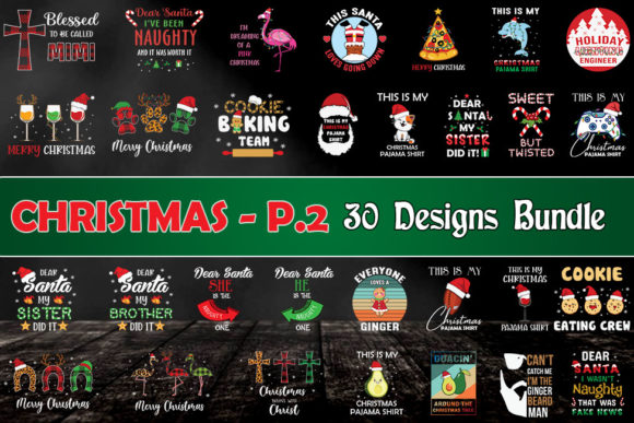 Christmas Bundle SVG 30 Designs Part 2 for Crafts and Graphics