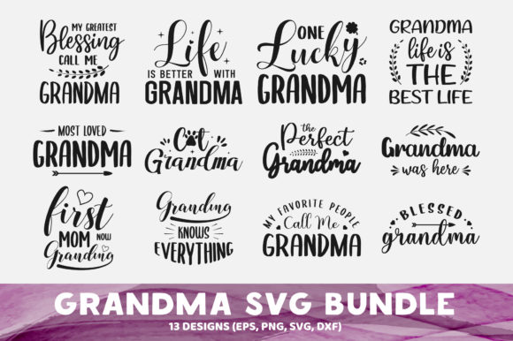 Grandma SVG Bundle Design for Crafts and Graphics