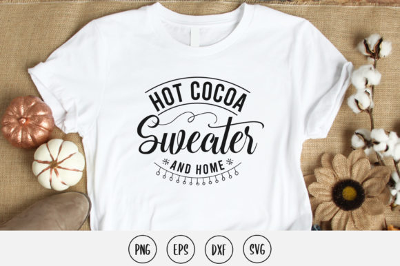 Hot Cocoa Sweater and Home Svg Design for Crafts and Graphics