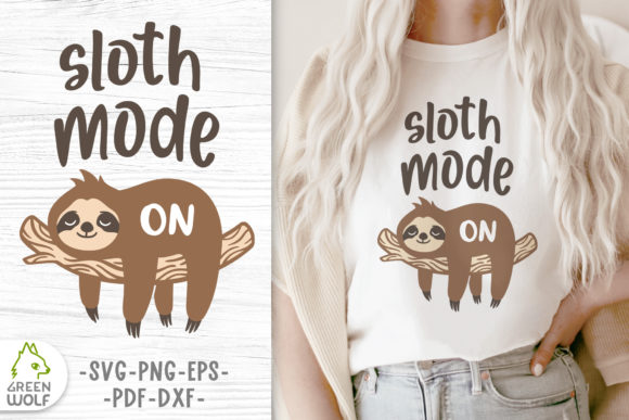 Sloth Mode SVG Design for Crafts and Graphics
