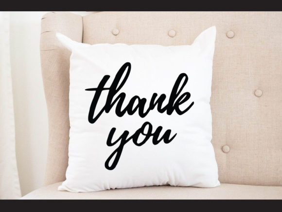 Thank You Calligraphy Quote Graphics for Crafts